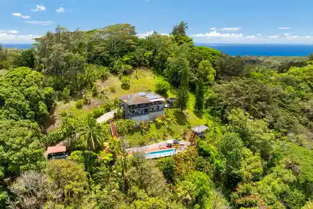 Daytime drone of Marjorie's Kauai Inn