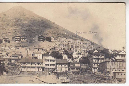 Historical photo of Jerome with inn on left