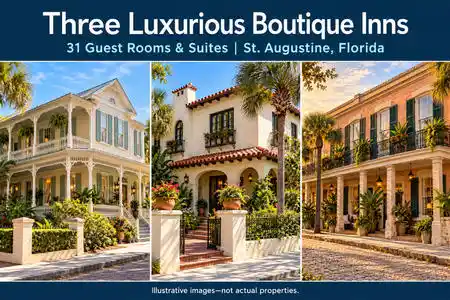 3 Renovated Historic Boutique Inns in St. Augustine, Florida inn for sale